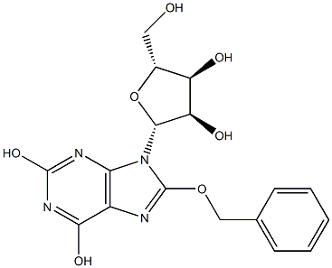 Xanthosine,8-(phenylmethoxy)- (9CI) 구조식 이미지
