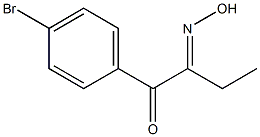 (2E)-1-(4-bromophenyl)-2-hydroxyiminobutan-1-one Structure