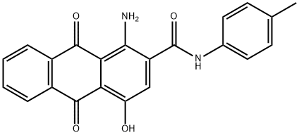 1-amino-4-hydroxy-9,10-dioxo-N-(p-tolyl)-9,10-dihydroanthracene-2-carboxamide Structure