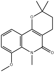 7-methoxy-2,2,6-trimethyl-2,3,4,6-tetrahydro-5H-pyrano[3,2-c]quinolin-5-one Structure