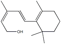 (2Z,4E)-3-methyl-5-(2,6,6-trimethylcyclohexen-1-yl)penta-2,4-dien-1-ol Structure