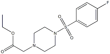 ethyl 2-(4-(4-fluorophenylsulfonyl)piperazin-1-yl)acetate Structure