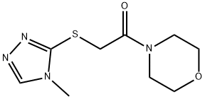 2-((4-methyl-4H-1,2,4-triazol-3-yl)thio)-1-morpholinoethan-1-one 구조식 이미지