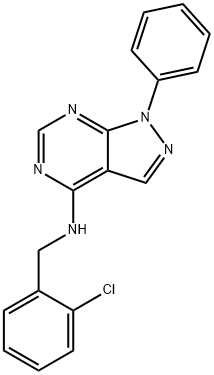 N-(2-chlorobenzyl)-1-phenyl-1H-pyrazolo[3,4-d]pyrimidin-4-amine Structure