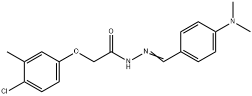 2-(4-chloro-3-methylphenoxy)-N'-[4-(dimethylamino)benzylidene]acetohydrazide 구조식 이미지