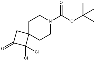 tert-butyl 1,1-dichloro-2-oxo-7-azaspiro[3.5]nonane-7-carboxylate 구조식 이미지