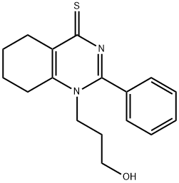 1-(3-hydroxypropyl)-2-phenyl-5,6,7,8-tetrahydroquinazoline-4(1H)-thione 구조식 이미지