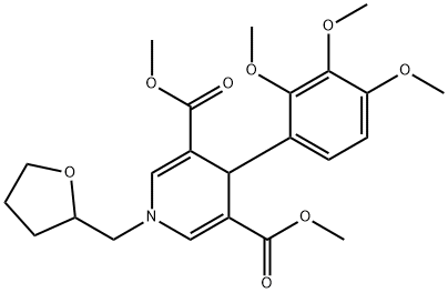 dimethyl 1-(tetrahydrofuran-2-ylmethyl)-4-(2,3,4-trimethoxyphenyl)-1,4-dihydropyridine-3,5-dicarboxylate 구조식 이미지