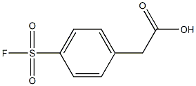 Benzeneacetic acid,4-(fluorosulfonyl)- Structure