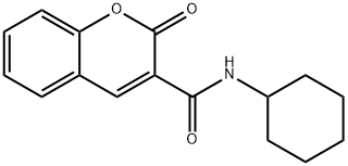 2H-1-Benzopyran-3-carboxamide, N-cyclohexyl-2-oxo- Structure