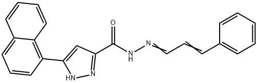 3-(naphthalen-1-yl)-N-((1E,2E)-3-phenylallylidene)-1H-pyrazole-5-carbohydrazide Structure