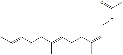 2,6,10-Dodecatrien-1-ol, 3,7,11-trimethyl-, acetate, (Z,E)- 구조식 이미지