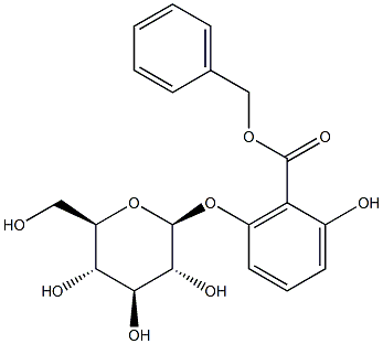 Benzyl 2-hydroxy-6-(beta-glucosyloxy)benzoate Structure