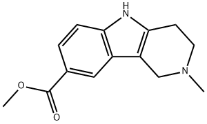 2-Methyl-2,3,4,5-tetrahydro-1H-pyrido[4,3-b]indole-8-carboxylic acid methyl ester 구조식 이미지