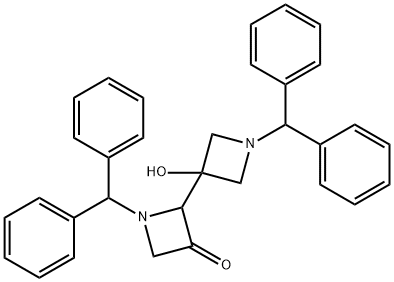 1,1'-Nibenzhydryl-3'-hydroxy-[2,3'-biazetidin]-3-one Structure