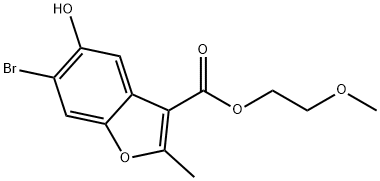 2-methoxyethyl 6-bromo-5-hydroxy-2-methylbenzofuran-3-carboxylate 구조식 이미지