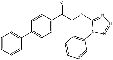 1-([1,1-biphenyl]-4-yl)-2-((1-phenyl-1H-tetrazol-5-yl)thio)ethan-1-one Structure