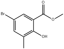 methyl 5-bromo-2-hydroxy-3-methylbenzoate 구조식 이미지