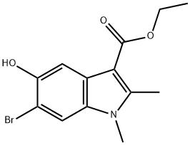 ethyl 6-bromo-5-hydroxy-1,2-dimethyl-1H-indole-3-carboxylate Structure