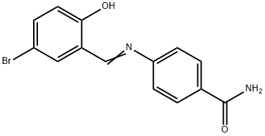 4-[(5-bromo-2-hydroxybenzylidene)amino]benzamide 구조식 이미지