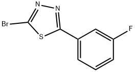 2-Bromo-5-(3-fluoro-phenyl)-[1,3,4]thiadiazole Structure