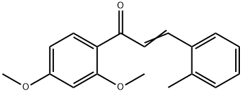 (2E)-1-(2,4-dimethoxyphenyl)-3-(2-methylphenyl)prop-2-en-1-one 구조식 이미지