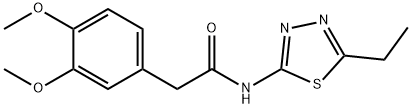 2-(3,4-dimethoxyphenyl)-N-(5-ethyl-1,3,4-thiadiazol-2-yl)acetamide 구조식 이미지
