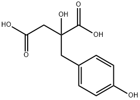 Butanedioic acid, 2-hydroxy-2-[(4-hydroxyphenyl)methyl]- 구조식 이미지