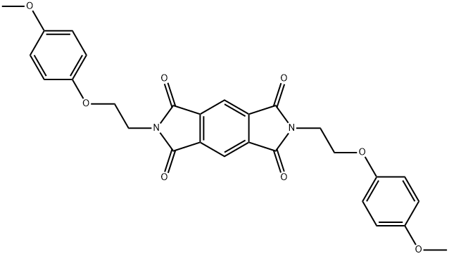 2,6-bis[2-(4-methoxyphenoxy)ethyl]pyrrolo[3,4-f]isoindole-1,3,5,7-tetrone Structure