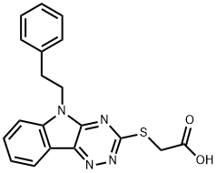 {[5-(2-phenylethyl)-5H-[1,2,4]triazino[5,6-b]indol-3-yl]sulfanyl}acetic acid 구조식 이미지