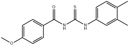 N-{[(3,4-dimethylphenyl)amino]carbonothioyl}-4-methoxybenzamide Structure