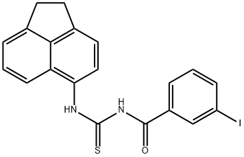 N-(1,2-dihydroacenaphthylen-5-ylcarbamothioyl)-3-iodobenzamide Structure