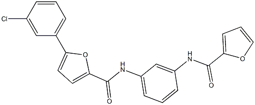 5-(3-chlorophenyl)-N-[3-(furan-2-carbonylamino)phenyl]furan-2-carboxamide Structure