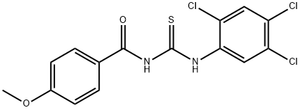 4-methoxy-N-{[(2,4,5-trichlorophenyl)amino]carbonothioyl}benzamide 구조식 이미지