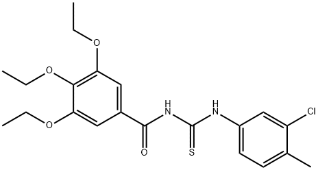 N-[(3-chloro-4-methylphenyl)carbamothioyl]-3,4,5-triethoxybenzamide Structure