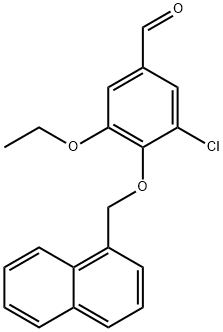 3-chloro-5-ethoxy-4-(naphthalen-1-ylmethoxy)benzaldehyde Structure