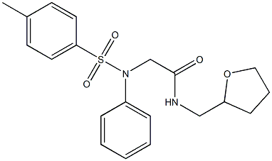 2-(N-(4-methylphenyl)sulfonylanilino)-N-(oxolan-2-ylmethyl)acetamide Structure