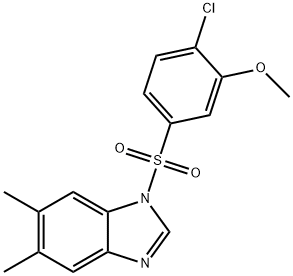 1-((4-chloro-3-methoxyphenyl)sulfonyl)-5,6-dimethyl-1H-benzo[d]imidazole 구조식 이미지