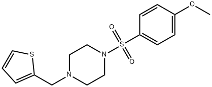 1-[(4-methoxyphenyl)sulfonyl]-4-(thiophen-2-ylmethyl)piperazine 구조식 이미지