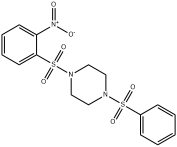 1-[(2-nitrophenyl)sulfonyl]-4-(phenylsulfonyl)piperazine Structure