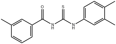 N-{[(3,4-dimethylphenyl)amino]carbonothioyl}-3-methylbenzamide Structure