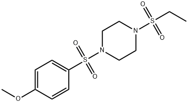 1-(ethylsulfonyl)-4-[(4-methoxyphenyl)sulfonyl]piperazine Structure