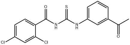 N-{[(3-acetylphenyl)amino]carbonothioyl}-2,4-dichlorobenzamide Structure