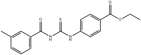 ethyl 4-({[(3-methylbenzoyl)amino]carbonothioyl}amino)benzoate Structure