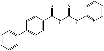 N-[(2-pyridinylamino)carbonothioyl]-4-biphenylcarboxamide 구조식 이미지