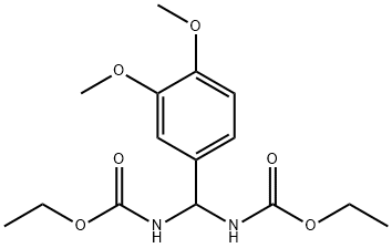 diethyl ((3,4-dimethoxyphenyl)methylene)dicarbamate 구조식 이미지