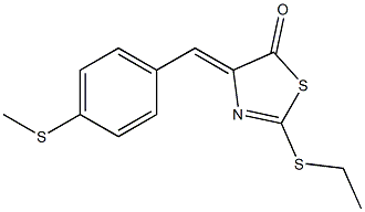 (4Z)-2-ethylsulfanyl-4-[(4-methylsulfanylphenyl)methylidene]-1,3-thiazol-5-one Structure