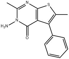 3-amino-2,6-dimethyl-5-phenylthieno[2,3-d]pyrimidin-4(3H)-one Structure