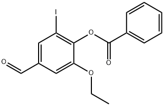 2-ethoxy-4-formyl-6-iodophenyl benzoate Structure