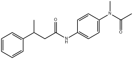 N-[4-[acetyl(methyl)amino]phenyl]-3-phenylbutanamide Structure